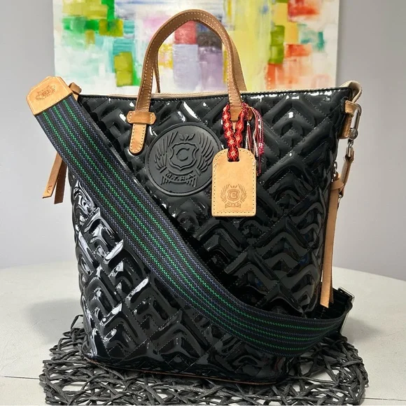 Consuela Inked Sling Quilted Patent Bag - Picture 1 of 11